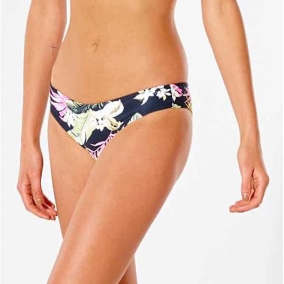 Roxy Black Floral Swim Bottom - Picture 1 of 6